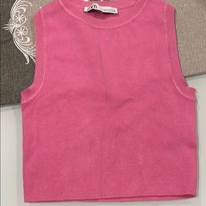 Cropped knit top